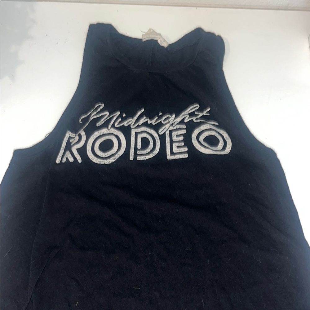 White Crow Black Graphic Tank Top